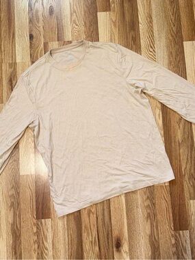 Men's Long-Sleeve Crew Neck Shirt - Cream